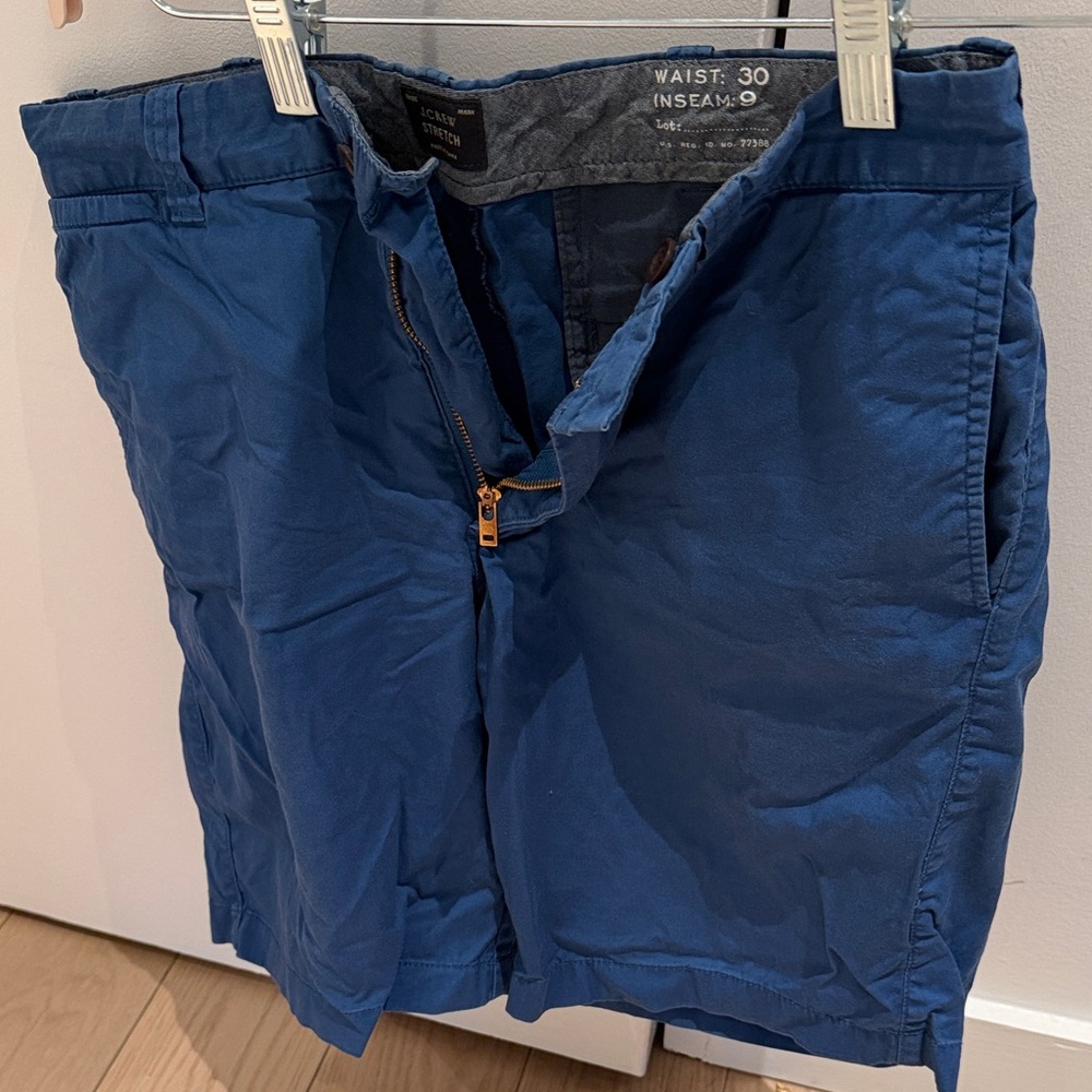 J. Crew Men's Deep Blue Flat Front Shorts